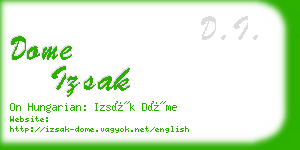 dome izsak business card